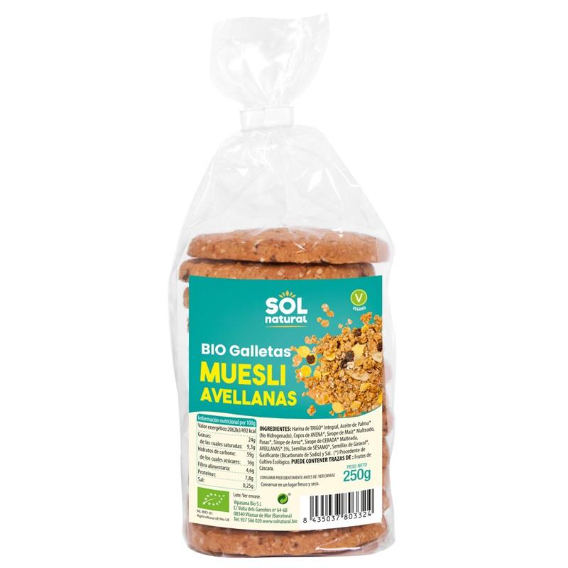 Galletas de muesli con avellanas bio 250g Sol Natural