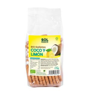 Galletas con coco y limon bio 175g Sol Natural