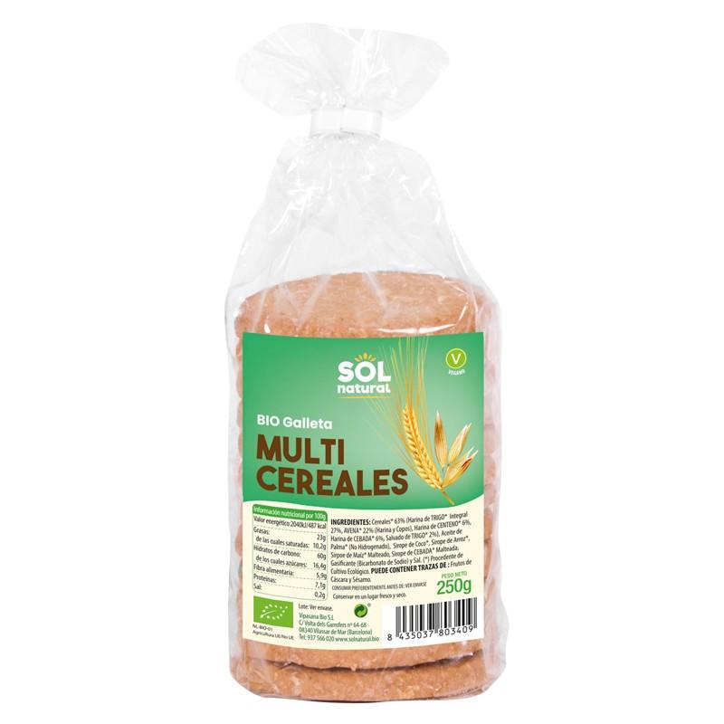 Galletas multicereales bio 250g Sol Natural