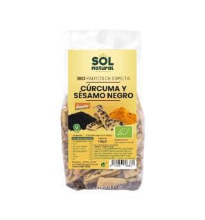 Palitos de Espelta con Curcuma y Sesamo Negro bio 150g Sol Natural