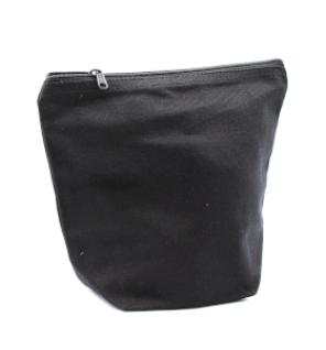 Neceser de algodón negro 10 oz - bolso mediano