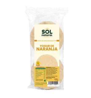 Tortitas de arroz yogur y naranja s/g bio 100g Sol Natural