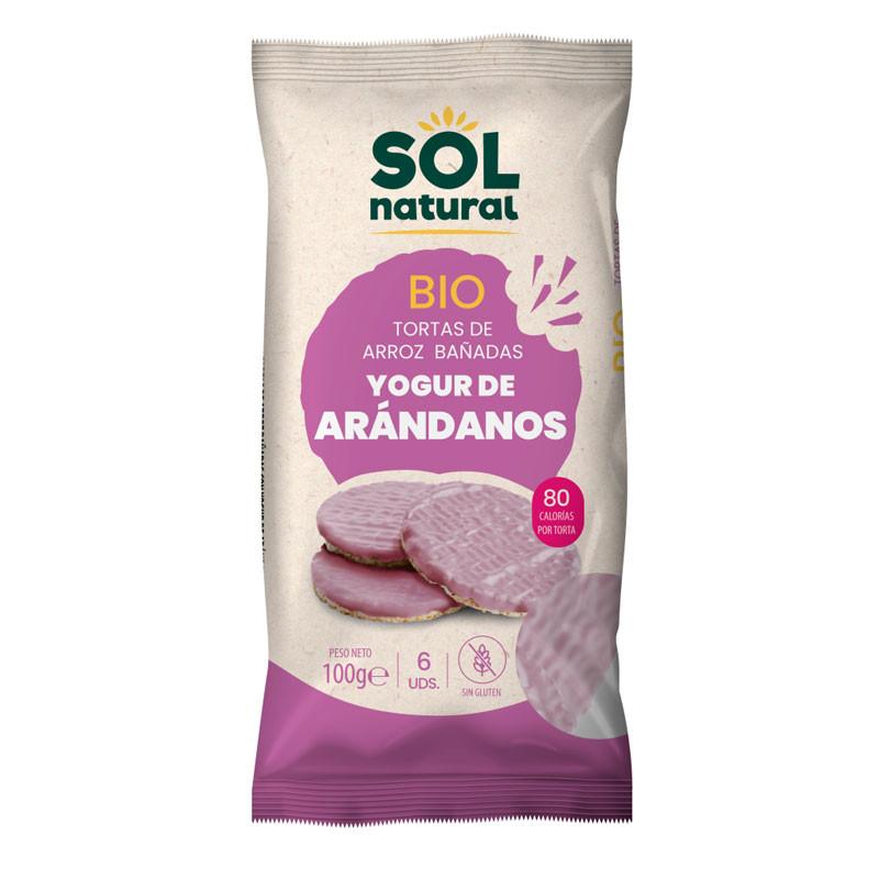 Tortitas de arroz yogur y arandano s/g bio 100g Sol Natural