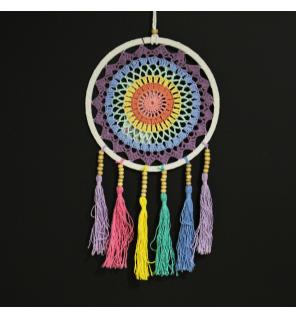 Atrapasueños Pequeño (22x56cm) - Pastel Rainbow