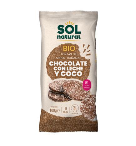 Tortitas de arroz chocolate y coco s/g bio 100g Sol Natural