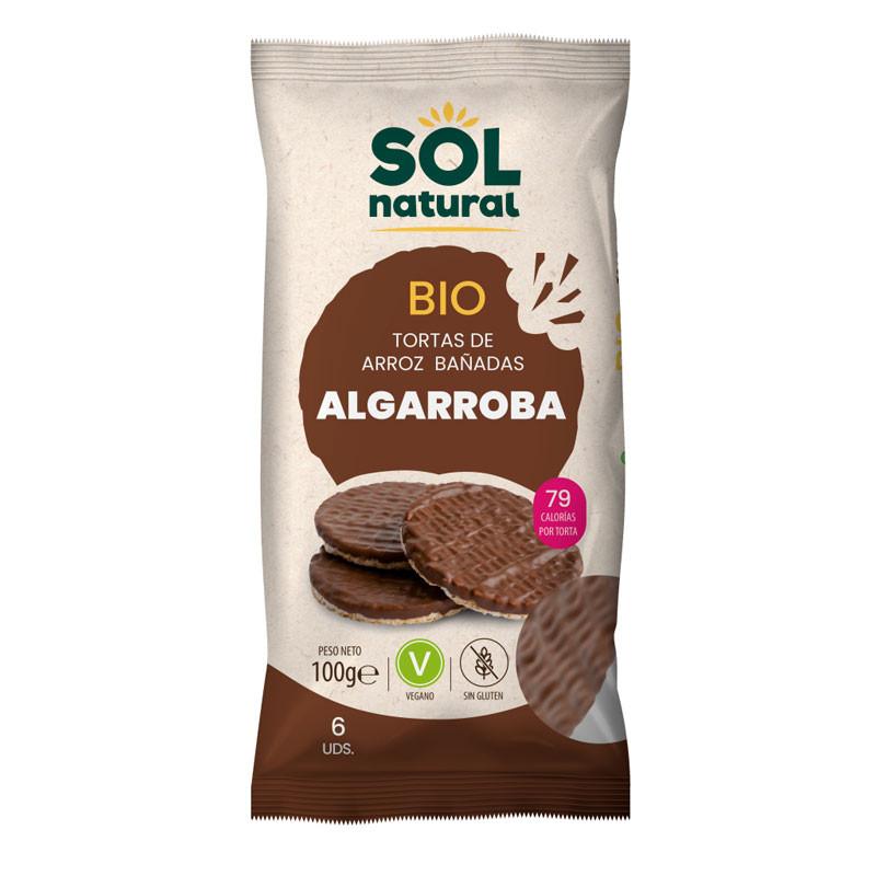 Tortitas de arroz algarroba s/g bio 100g Sol Natural