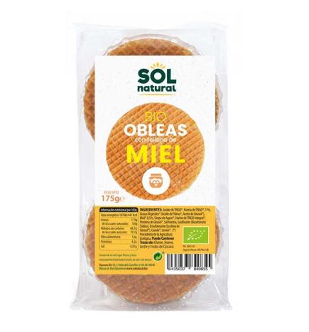 Oblea con miel bio 175g Sol Natural