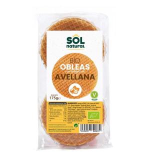 Oblea con avellanas bio 175g Sol Natural