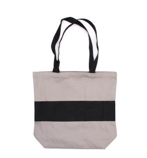 Bolsas de Algodón de Dos Tonos - 38x42x12cm - Gris y Negro - 280g