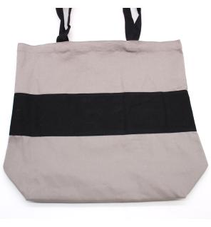 Bolsas de Algodón de Dos Tonos - 38x42x12cm - Gris y Negro - 280g