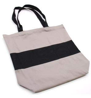 Bolsas de Algodón de Dos Tonos - 38x42x12cm - Gris y Negro - 280g