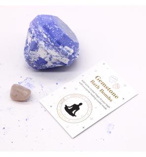 Bomba de Baño de Piedras Preciosas - Blanca y Azul