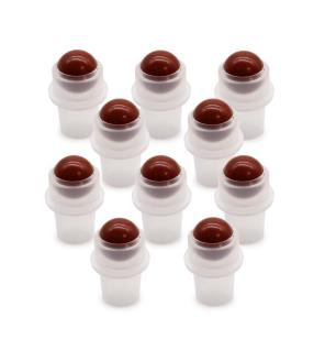 Punta de rodillo de piedras preciosas para botella de 5 ml - Red Jasper