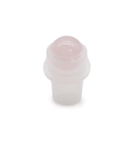 Punta de rodillo de piedras preciosas para botella de 5 ml - Cuarzo rosa