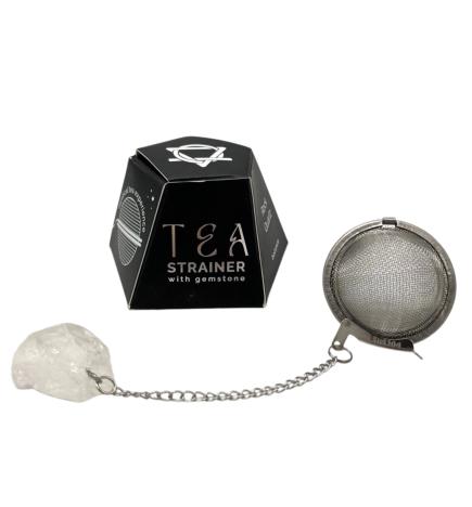 Colador de té de piedras preciosas de cristal crudo - Cuarzo de roca