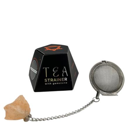 Colador de té de piedras preciosas de cristal crudo - Cornalina