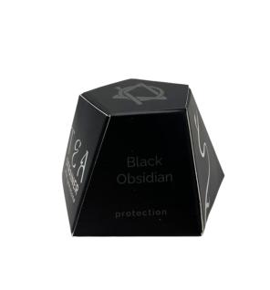 Colador de té de piedras preciosas de cristal crudo - Obsidiana negra