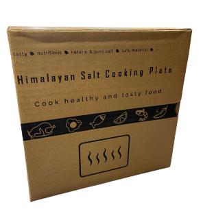 Plato de cocina con sal del Himalaya - Redondo - 20x20x5cm