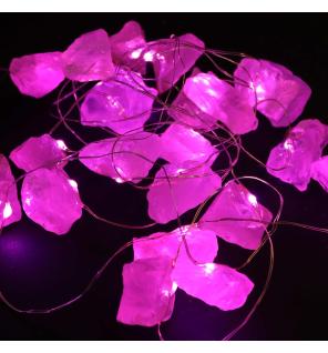 Luces de encantamiento de piedras preciosas - Cuarzo rosa