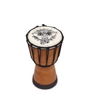 Tambor Djembe hecho a mano con tapa ancha - 20cm