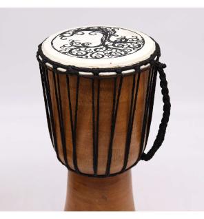 Tambor Djembe hecho a mano con tapa ancha - 40cm