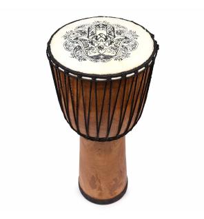 Tambor Djembe hecho a mano con tapa ancha - 50cm