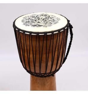 Tambor Djembe hecho a mano con tapa ancha - 50cm