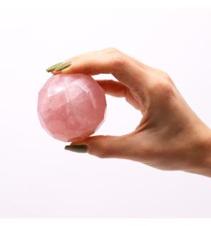 Bola Curativa de Piedras Preciosas y soporte - Cuarzo rosa