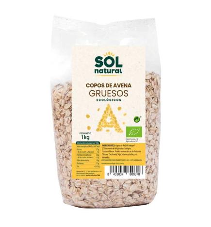 Copos de avena gruesos bio 1kg Sol Natural