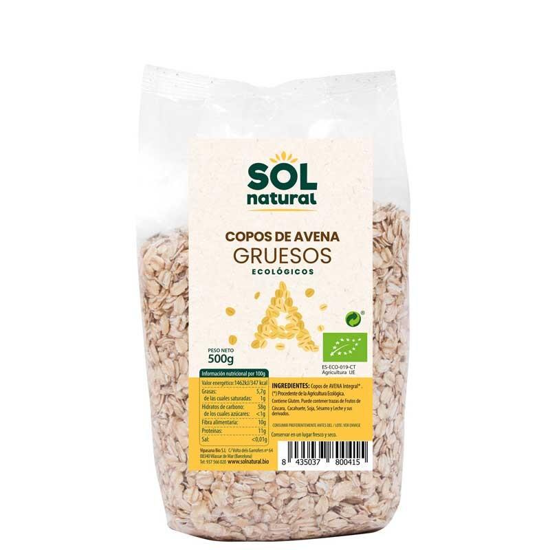 Copos de Avena gruesos bio 500g Sol natural