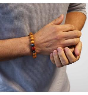 Pulsera de Cedro - Chakra Raíz - Jaspe Rojo