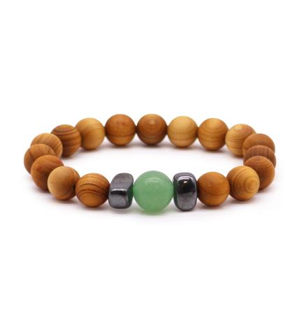 Pulsera de Cedro - Chakra Sacro - Cornalina