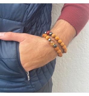 Pulsera de Cedro - Chakra Solar - Citrino