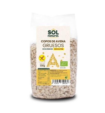 Copos de avena gruesos sin gluten bio 500g Sol Natural