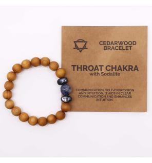 Pulsera de Cedro - Chakra Garganta - Sodalita