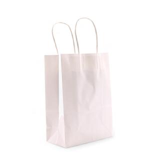 Bolsa de Papel con Asa (16x22x8cm) - Blanca (130g)