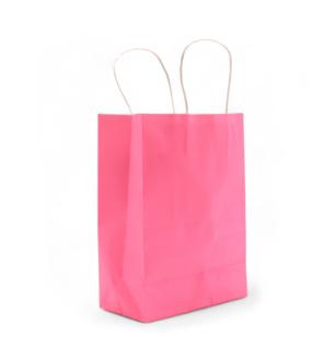 Bolsa de Papel con Asa (16x22x8cm) - Rosa (130g)