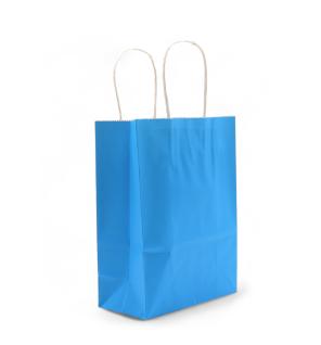 Bolsa de Papel con Asa (16x22x8cm) - Azul (130g)