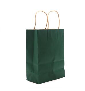 Bolsa de Papel con Asa (16x22x8cm) - Verde (130g)