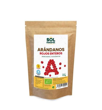 Arandanos rojos sin azucar bio 125g Sol Natural