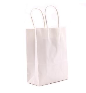 Bolsa Grande de Papel con Asa (26x32x12cm) - Blanca (130g)