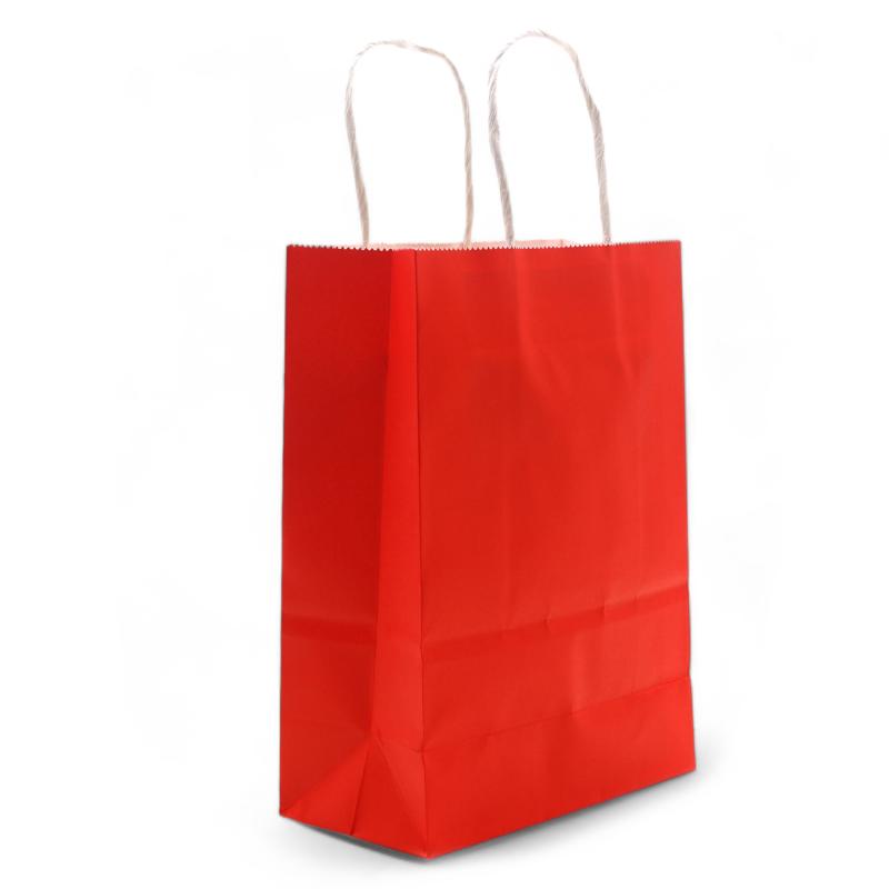 Bolsa Grande de Papel con Asa (26x32x12cm) - Roja (130g)