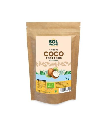 Chips de coco tostados bio 60g Sol natural