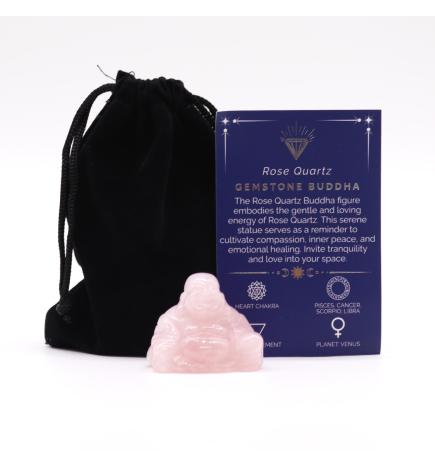 Gema Buda Pequeño- Cuarzo Rosa 35x40x23mm