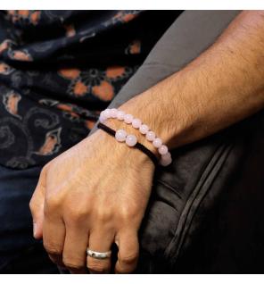 Pulseras de Doble Poder - Cuarzo Rosa