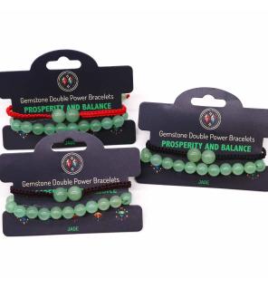 Pulseras de Doble Poder de Piedras Preciosas - Jade