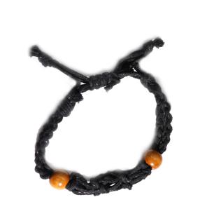 Pulsera de Macrame para Piedras Preciosas 20-28cm - Negro