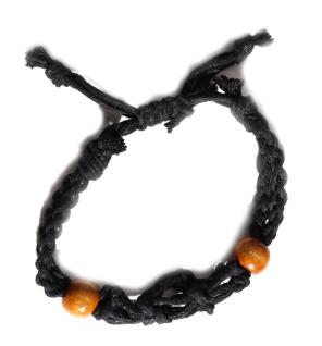 Pulsera de Macrame para Piedras Preciosas 20-28cm - Negro