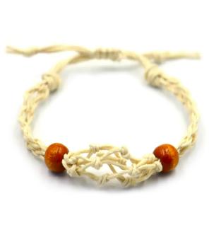 Pulsera de Macrame para Piedras Preciosas 20-28cm - Natural