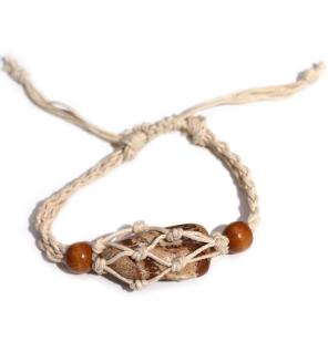 Pulsera de Macrame para Piedras Preciosas 20-28cm - Natural